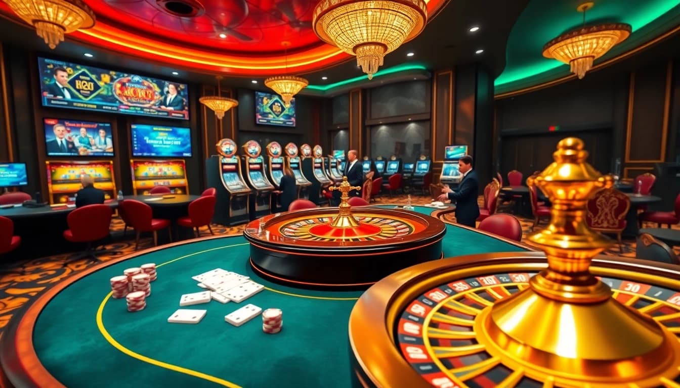 Experience the excitement of live casino gaming inspired by https://sky88sa.com/ with vibrant visuals of roulette and poker.