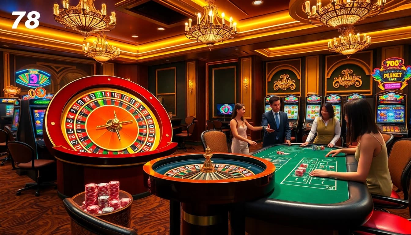 Experience the thrill of 78win Com with a vibrant online casino scene featuring roulette and poker.
