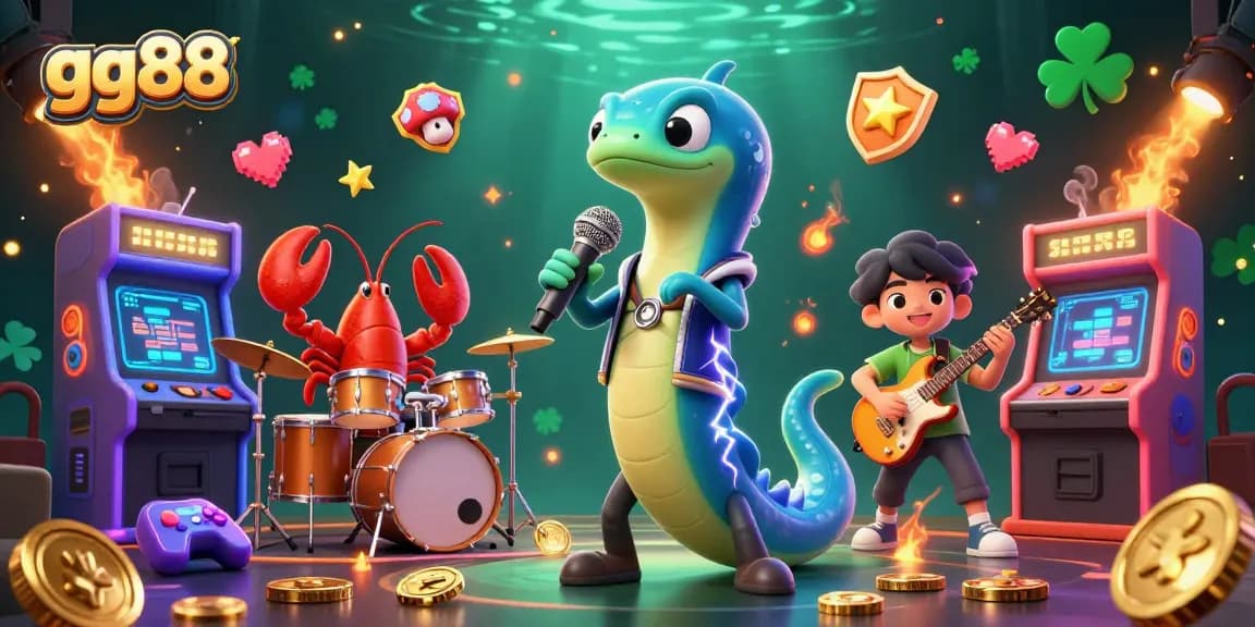 Experience thrilling gaming at gg88 with a vibrant DJ eel and dynamic underwater casino scene.
