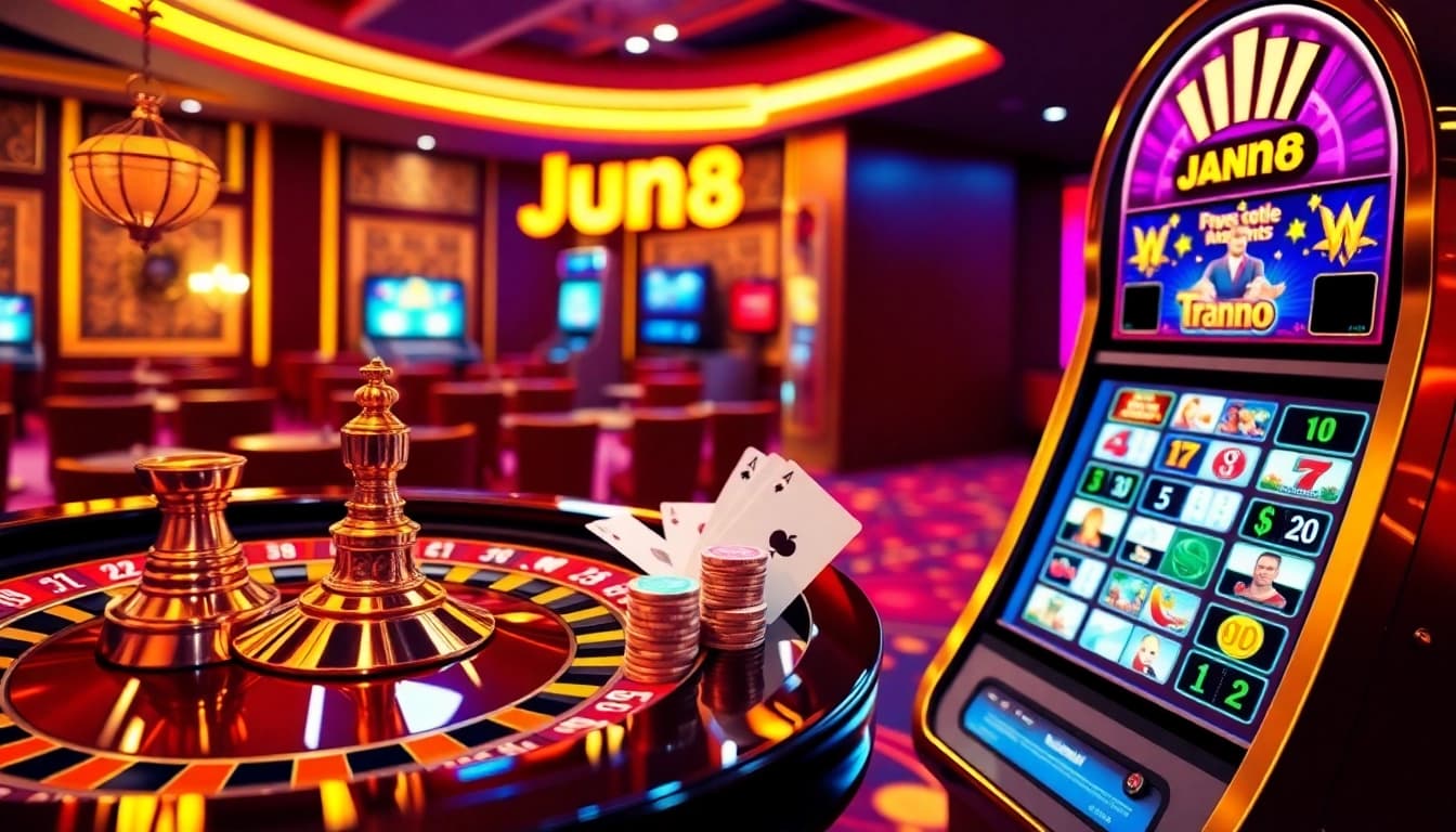 Experience high-stakes gambling with Jun88's exciting online casino atmosphere.