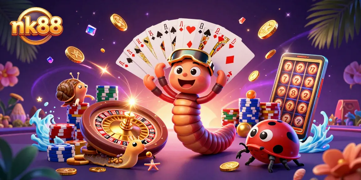 Experience fun and excitement at nk88 with our animated dealer and vibrant casino scene.