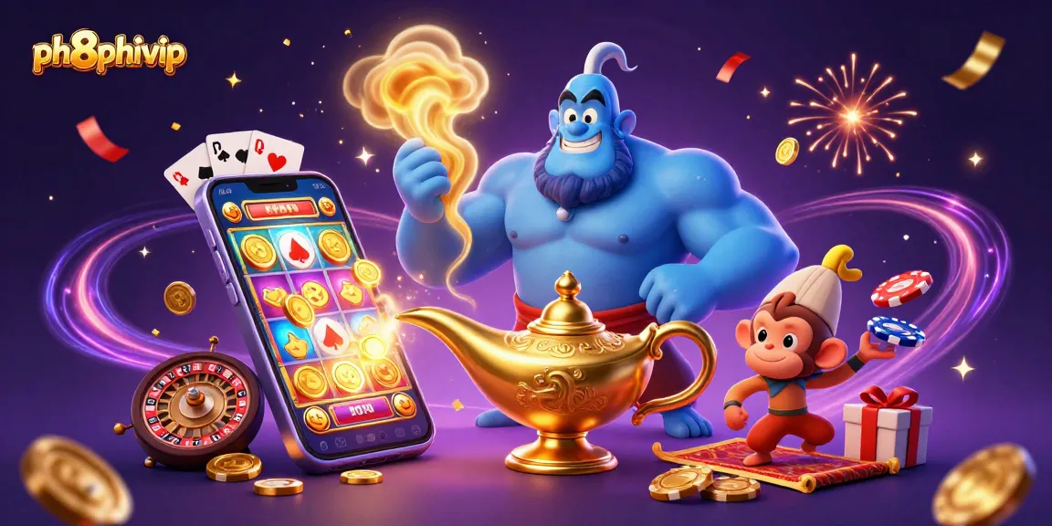 Experience thrilling gaming action at ph8phivip with a vibrant 3D casino scene.