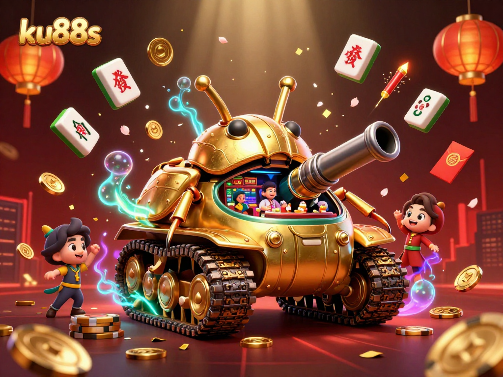 Engage in exciting gaming with ku88s at the lively casino scene illustrated.