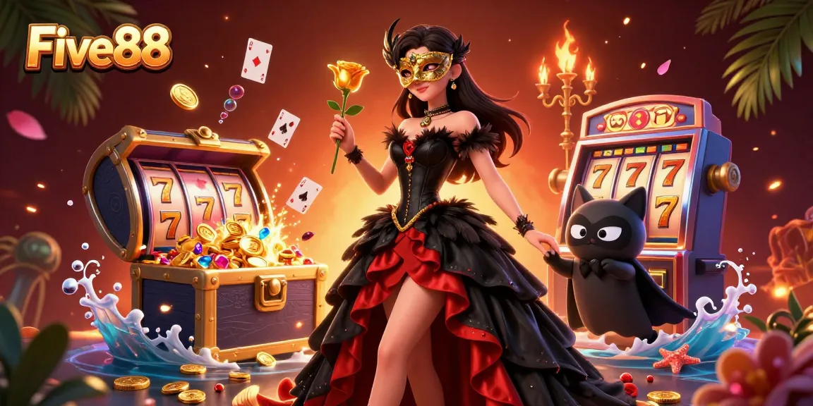Engage with Five88's games in a stunning 3D casino world filled with excitement and vibrant visuals.