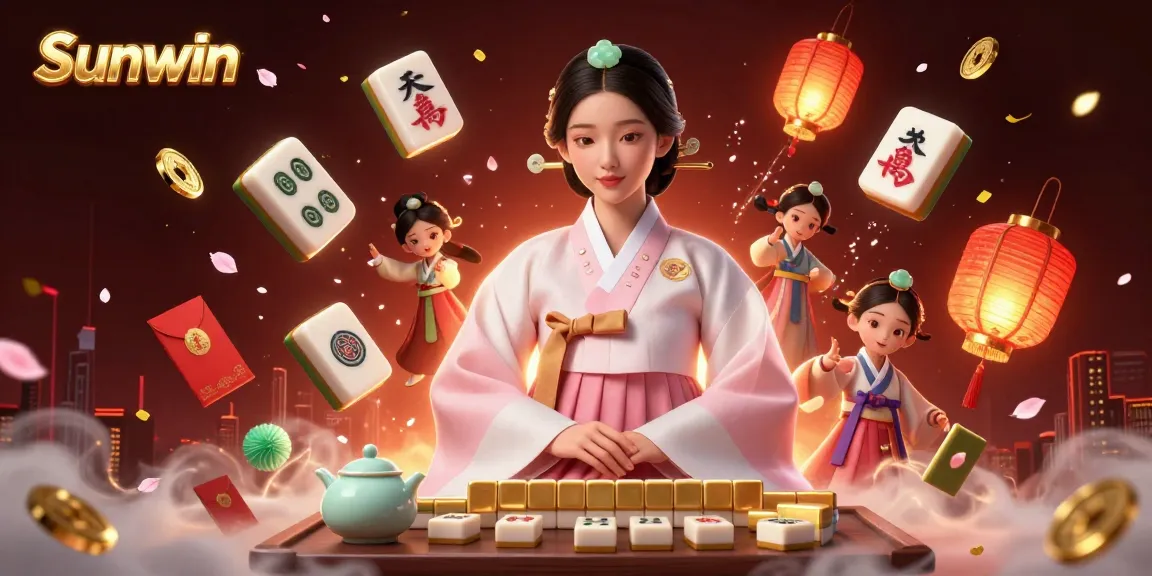 Play exciting casino games with Sunwin while enjoying a vibrant traditional scene.