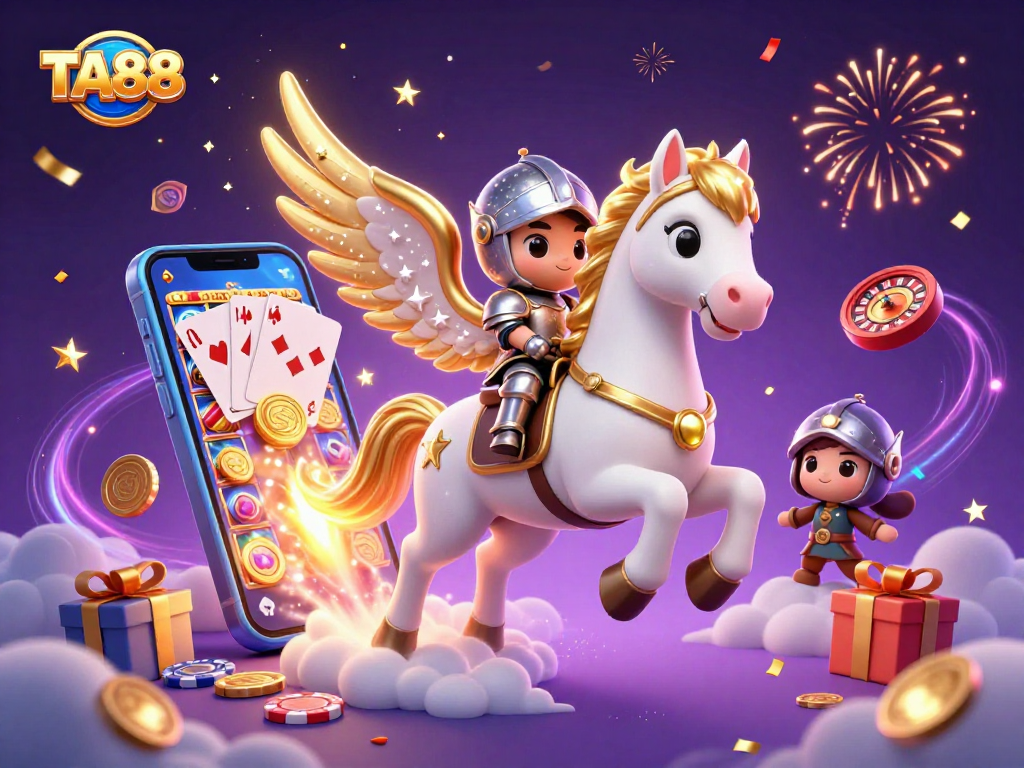 Experience TA88's thrilling slot adventures in a vibrant cosmic casino scene.