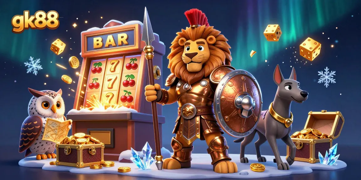 Experience the excitement of gk88 casino with this immersive 3D jackpot scene showcasing vibrant gaming elements.