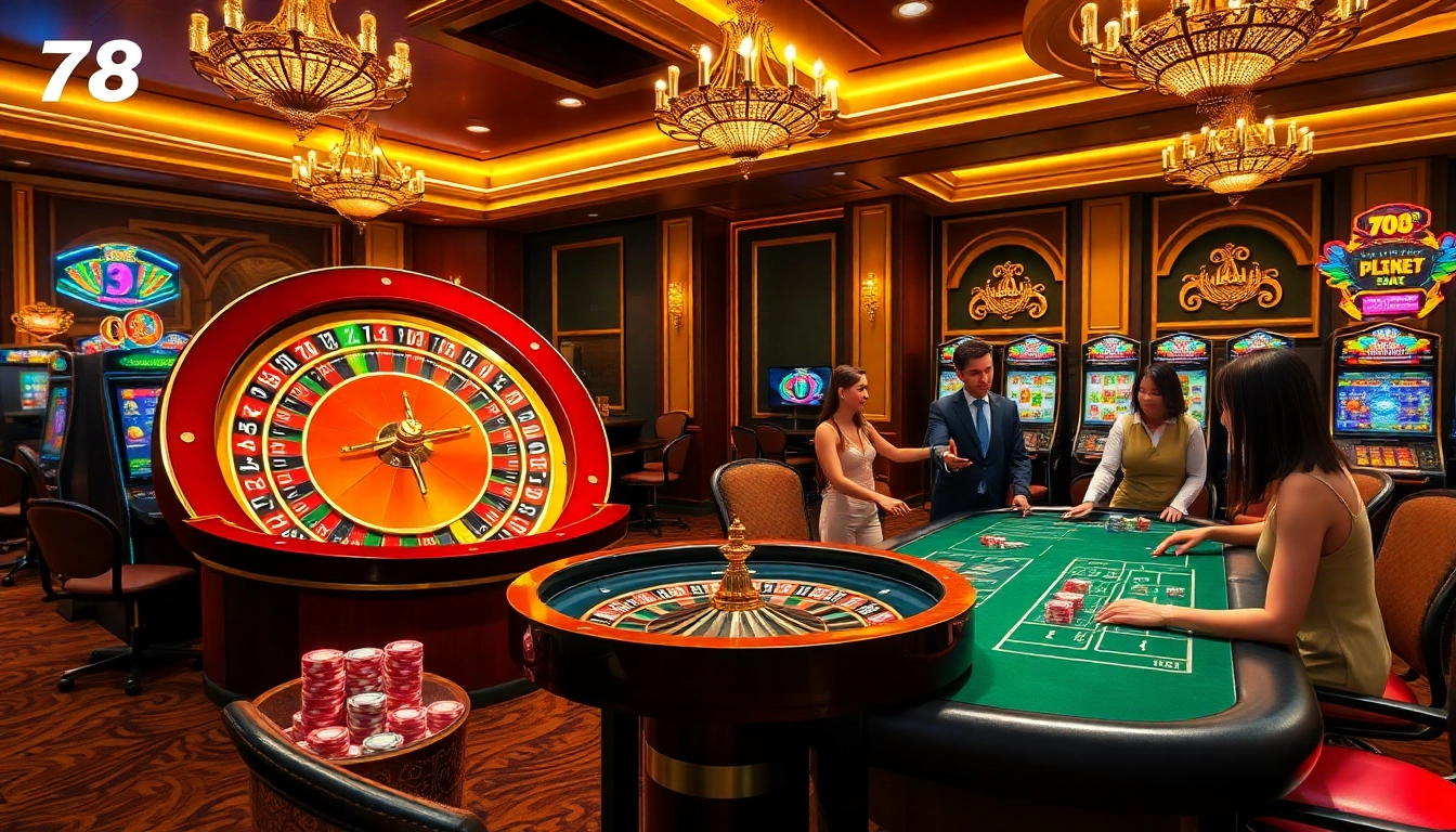 Experience the thrill of 78win Com with a vibrant online casino scene featuring roulette and poker.