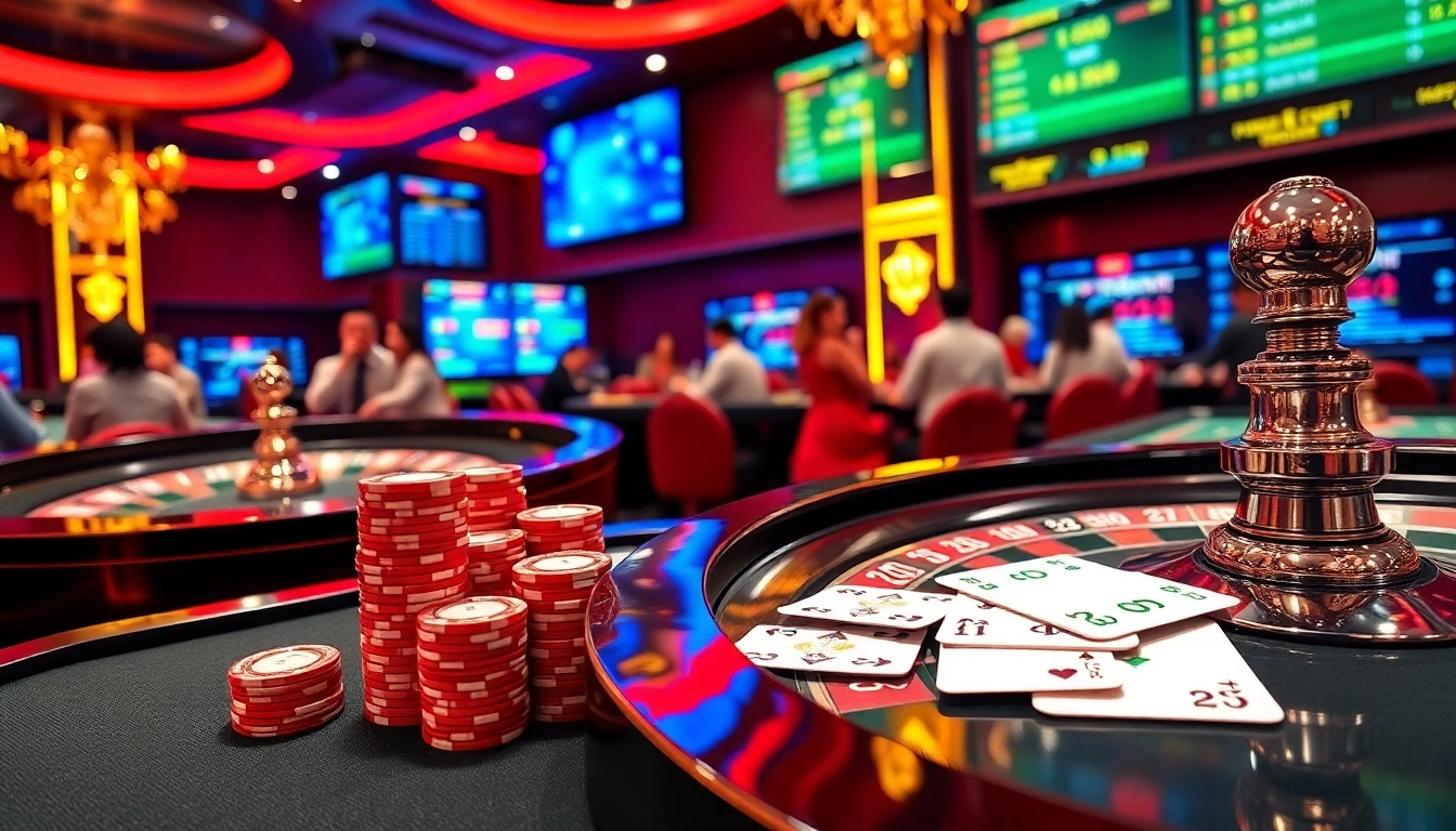 Immerse in the thrilling experience of rr99.com casino, showcasing an elegant poker table with lively gameplay elements.