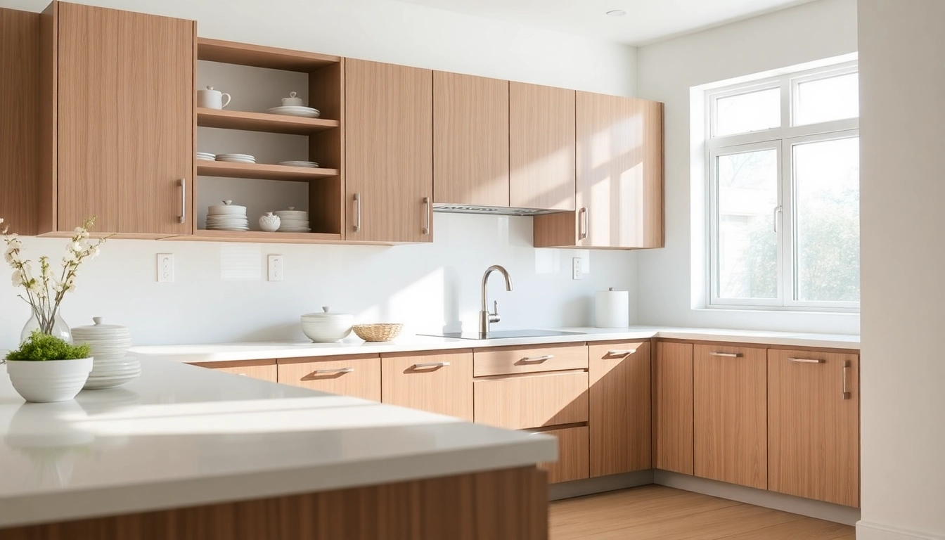 Enhance your space with Cabinet Refacing Saint Petersburg FL featuring sleek, newly surfaced cabinets.