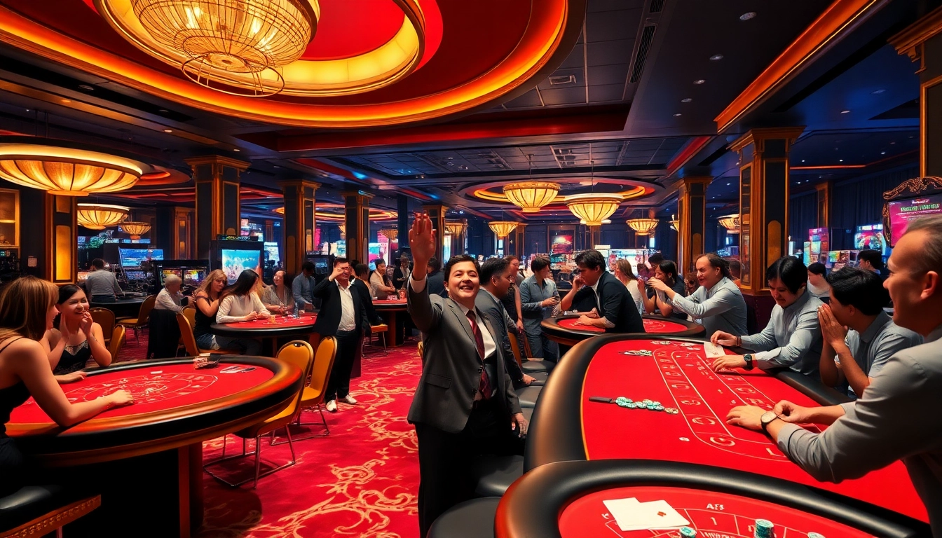 Neue casino bonus ohne einzahlung erleben in einem eleganten Casino mit lebhafter Atmosphäre.