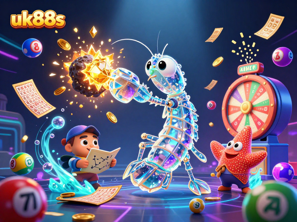Win big with uk88s as the galactic samurai mantis shrimp punches through the asteroid for treasures.