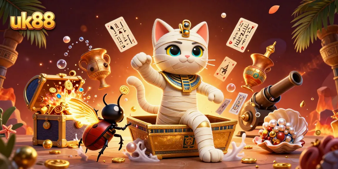 Experience thrilling wins at uk88 with a thrilling cat mummy treasure hunt in a pyramid casino.