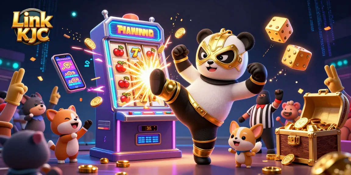 Engage with Link KJC's thrilling casino experience featuring a dynamic 3D wrestling panda!