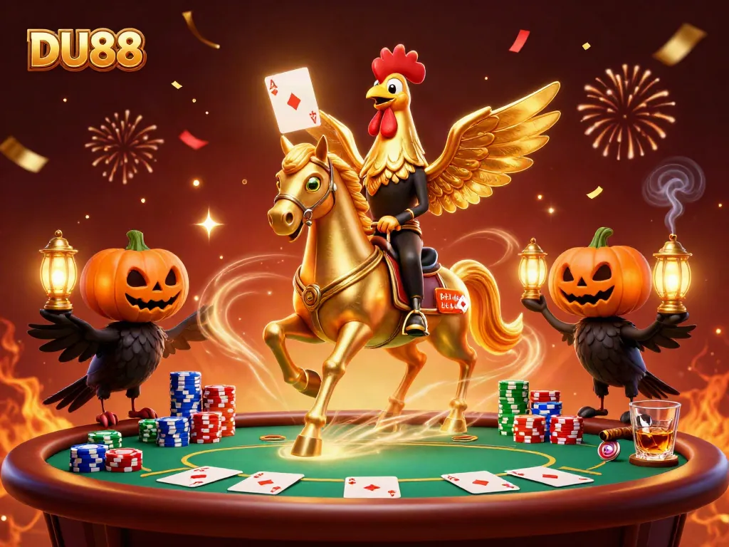 Experience thrilling gameplay at DU88 with a festive casino atmosphere featuring exciting poker elements.