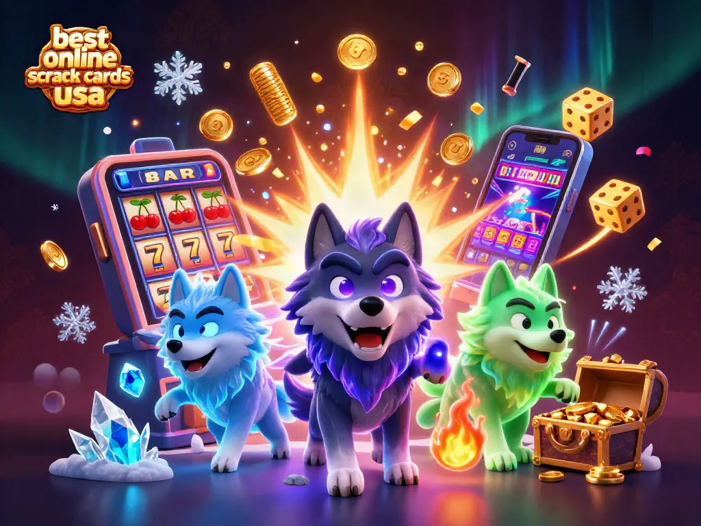 Reveal exciting wins with the best online scratch cards usa in this vibrant 3D casino scene.