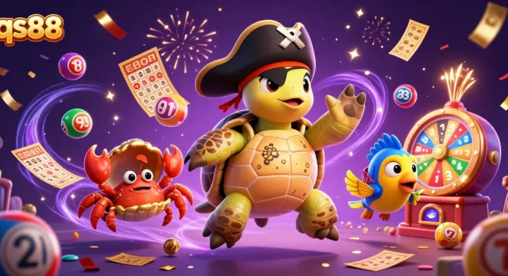 Engage with the qs88 gaming adventure featuring vibrant characters amidst dynamic lottery elements.