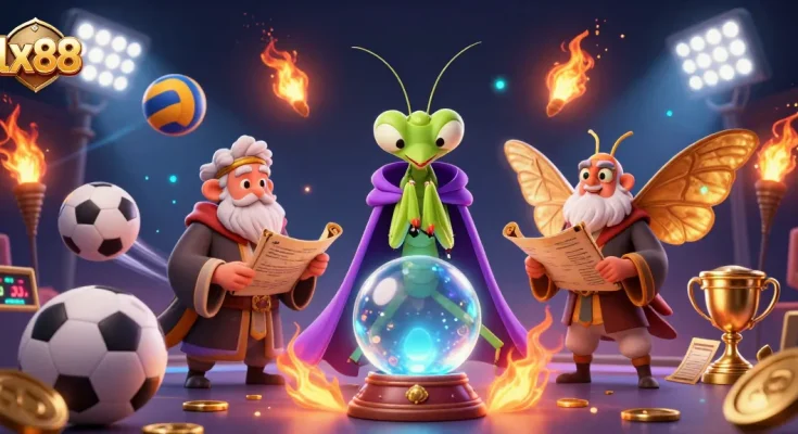 Experience thrilling betting with lx88 as animated characters invoke fortune with sports elements and vibrant visuals.