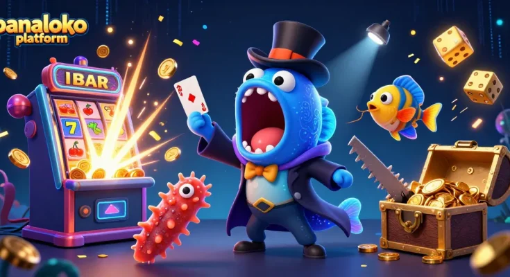 Experience the excitement of the panaloko platform with deep-sea characters and dynamic casino elements.